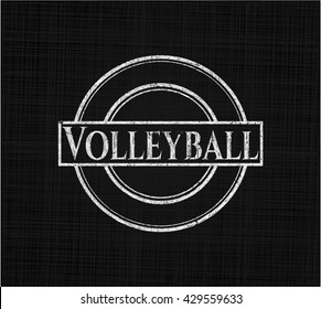 Volleyball on chalkboard