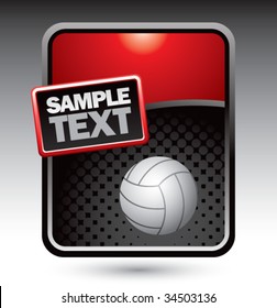 volleyball on clean halftone template