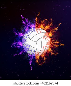 volleyball on fire