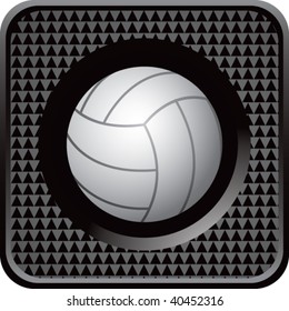 volleyball on glossy diamond web button