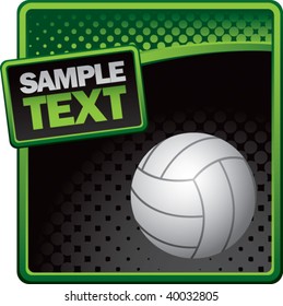 volleyball on halftone template