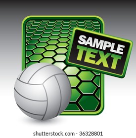 volleyball on hexagon background