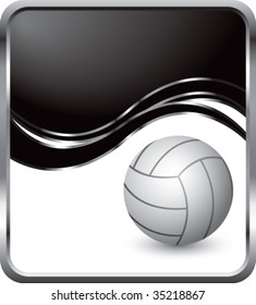 volleyball on modern style wave background