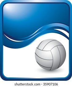 volleyball on modern style wave background