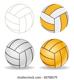 volleyball on a white background