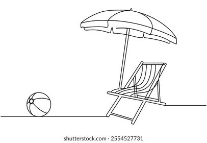 Volleyball one line art. Continuous line drawing of ball. Continuous drawing of a volleyball ball in one line.
