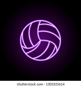 volleyball outline icon. Elements of Sport in neon style icons. Simple icon for websites, web design, mobile app, info graphics