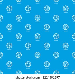 Volleyball pattern vector seamless blue repeat for any use