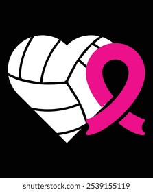 Voleibol Cinta Rosa Corazón Fresco Cáncer de Mama Regalos de Concientización