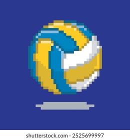 
arte de pixel de voleibol, ilustração vetorial em fundo isolado.