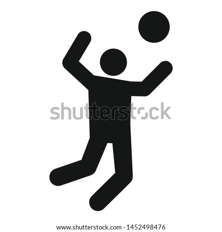 Volleyball player atack icon. Simple illustration of volleyball player atack vector icon for web design isolated on white background