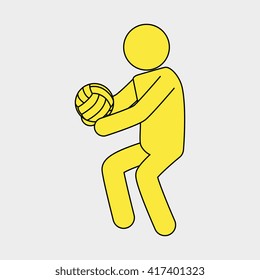 volleyball player design 
