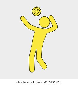 volleyball player design 