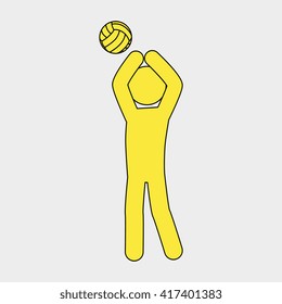 volleyball player design 