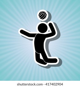 volleyball player design 