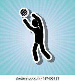 volleyball player design 