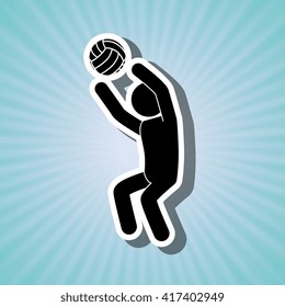 volleyball player design 