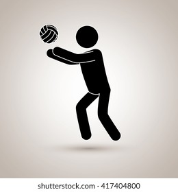 volleyball player design 