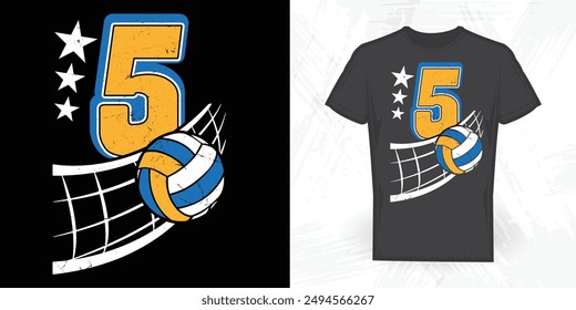Volleyball Player Funny Vintage Volleyball T-shirt Design