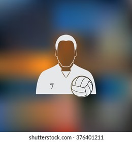 Volleyball player icon