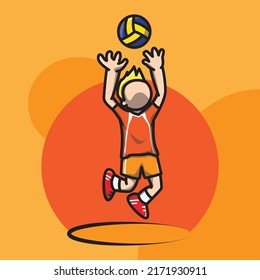 volleyball player icon doing tosser
