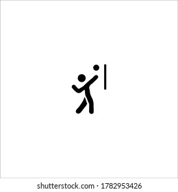 Volleyball player icon. Silhouette of an athlete icon. Sportsman element icon.