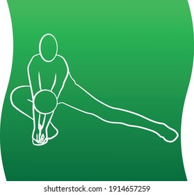 Volleyball player line icon of a sports set. Vector EPS 10