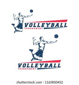 volleyball player logo