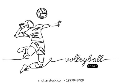 Volleyball Player Male Jumps Attack Playing Stock Vector Royalty Free