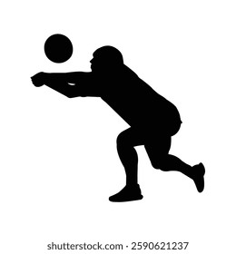 Volleyball player playing forward vector art silhouette image photo background template
