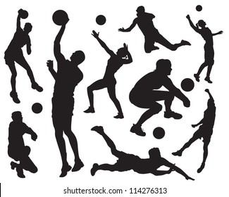 volleyball player silhouette