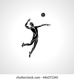 Volleyball player silhouette
