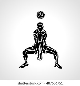 Volleyball player silhouette