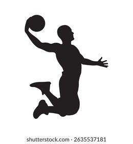 Volleyball Player Silhouette - Volleyball Player Vector Logo