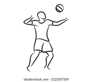947 Sketch volleyball player Images, Stock Photos & Vectors | Shutterstock