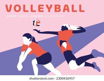 Volleyball Player Sport Silhouette Illustration