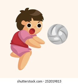 volleyball player theme elements