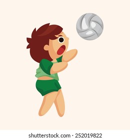 volleyball player theme elements