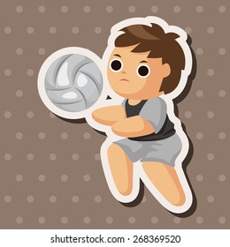 volleyball player theme elements