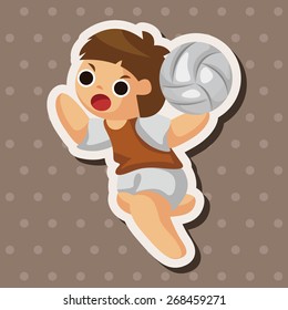 volleyball player theme elements