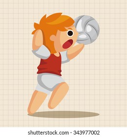 volleyball player theme elements