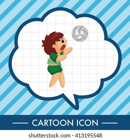 volleyball player theme elements