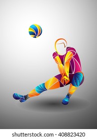 volleyball player vector
