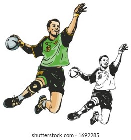 Volleyball player. Vector illustration