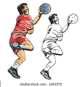 Volleyball player. Vector illustration