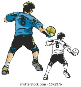 Volleyball player. Vector illustration