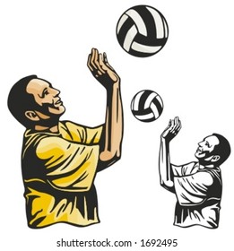Volleyball player. Vector illustration