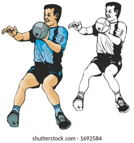 Jogador de vôlei. Ilustração vetorial