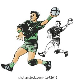 Volleyball player. Vector illustration
