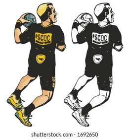 Volleyball player. Vector illustration